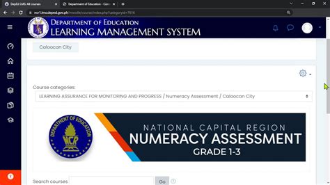 deped lms.ncr2|How to access the NCR Numeracy Assessment on the DepEd.
